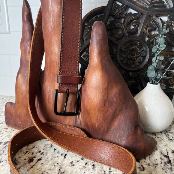 Men's Haggar Leather Belt - Picture 6 of 8